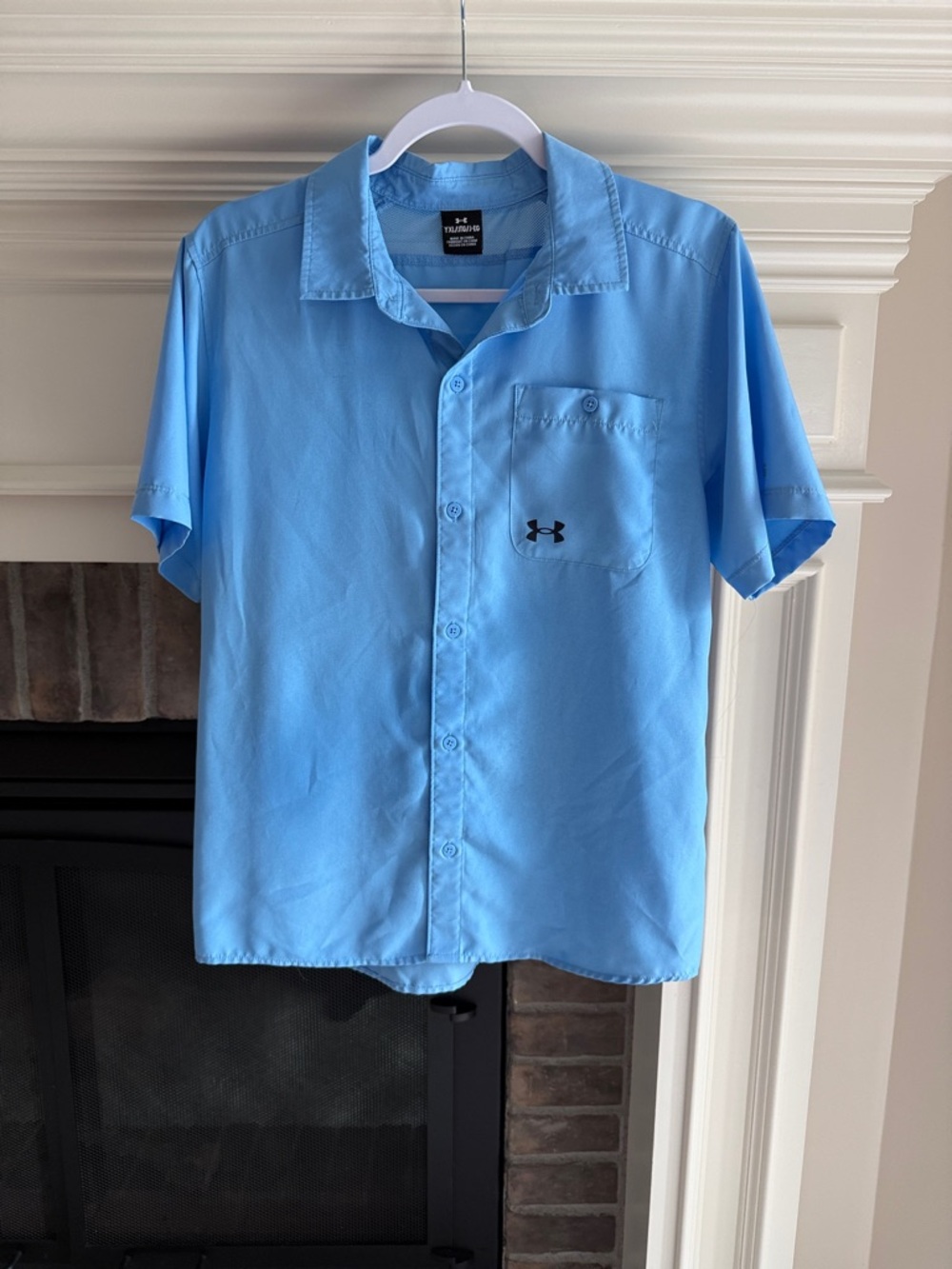 Under Armour Light Blue Short-Sleeve Button-Down Shirt